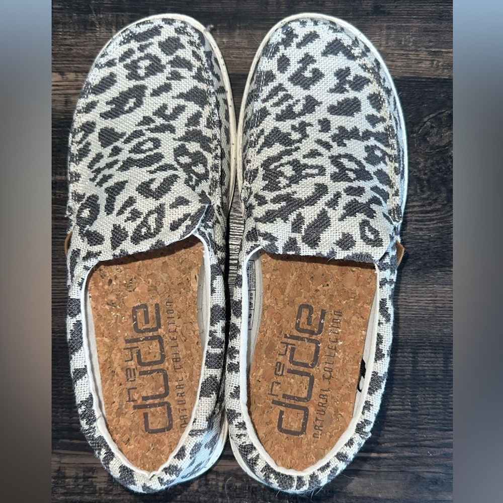 Women’s Hey Dude Black and White Slip-On Loafers